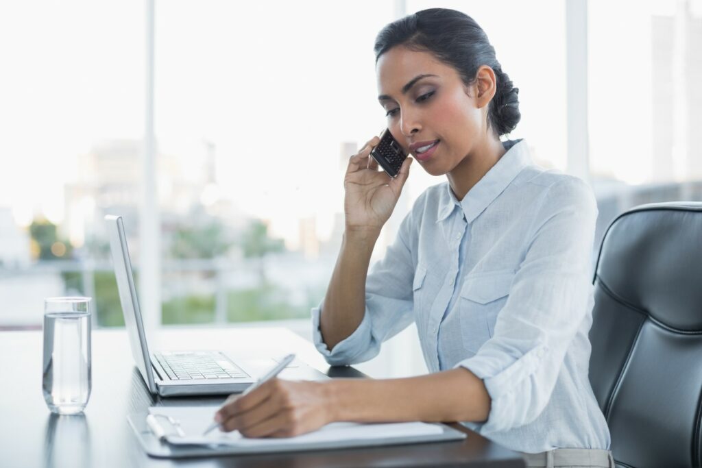 Procurement director calls vendor to verify items listed on invoice.