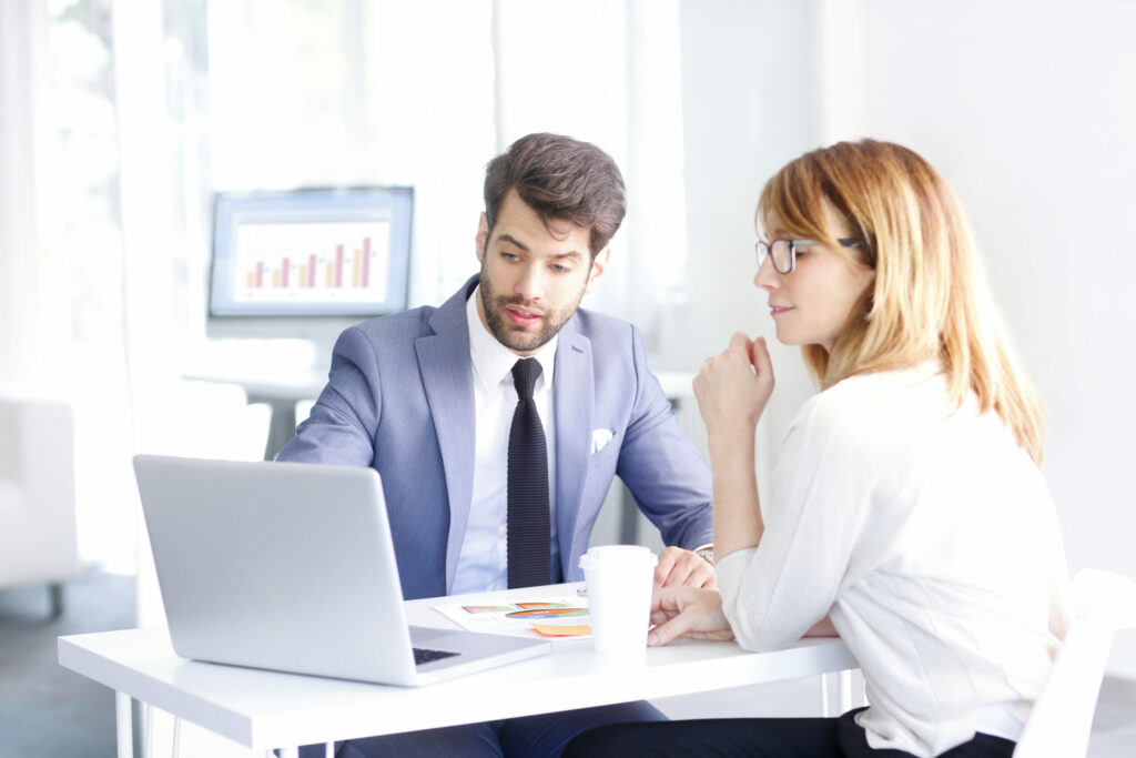 PCI insurance agent advising client